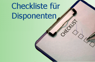 Checkliste für Disponenten Klemmbrett